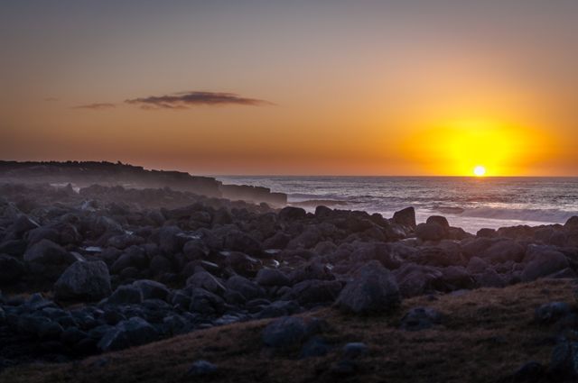 couché de soleil sur les côtes Irlandaises